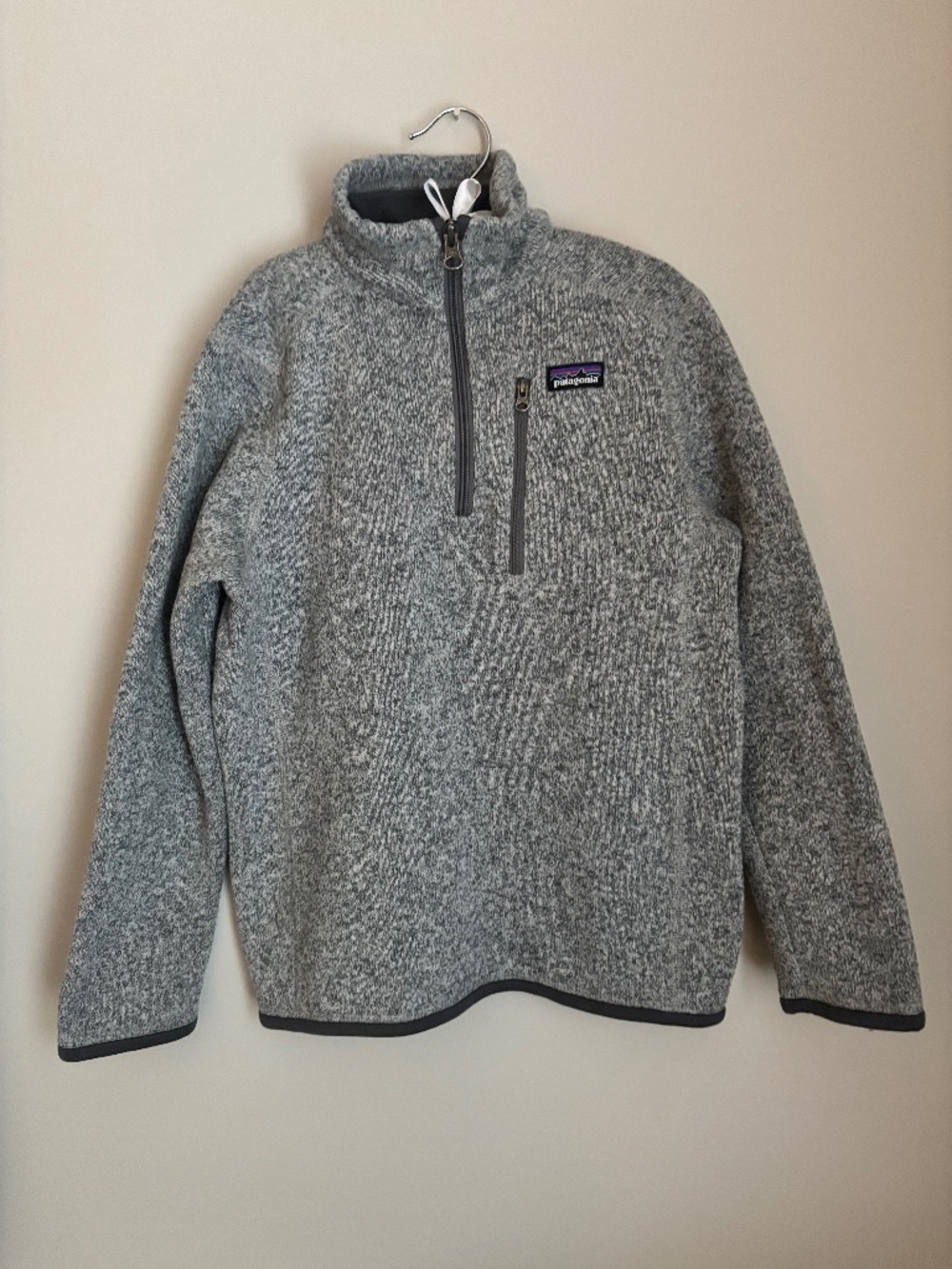 Patagonia Better Sweater 1/4 Zip Fleece Kids M 10 Gray Pullover Jacket